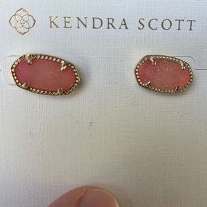 Kendra Scott pink druzy studs